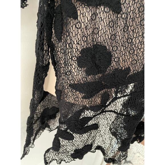 Flavia Padovan Seawear Line Black Lace Tunic 2/Medium - Picture 11 of 14